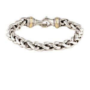 David Yurman two tone wheat chain bracelet